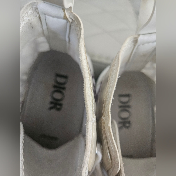 Dior Monogram High-Top Sneakers in Gray and White - Picture 8 of 10